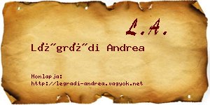 Légrádi Andrea névjegykártya